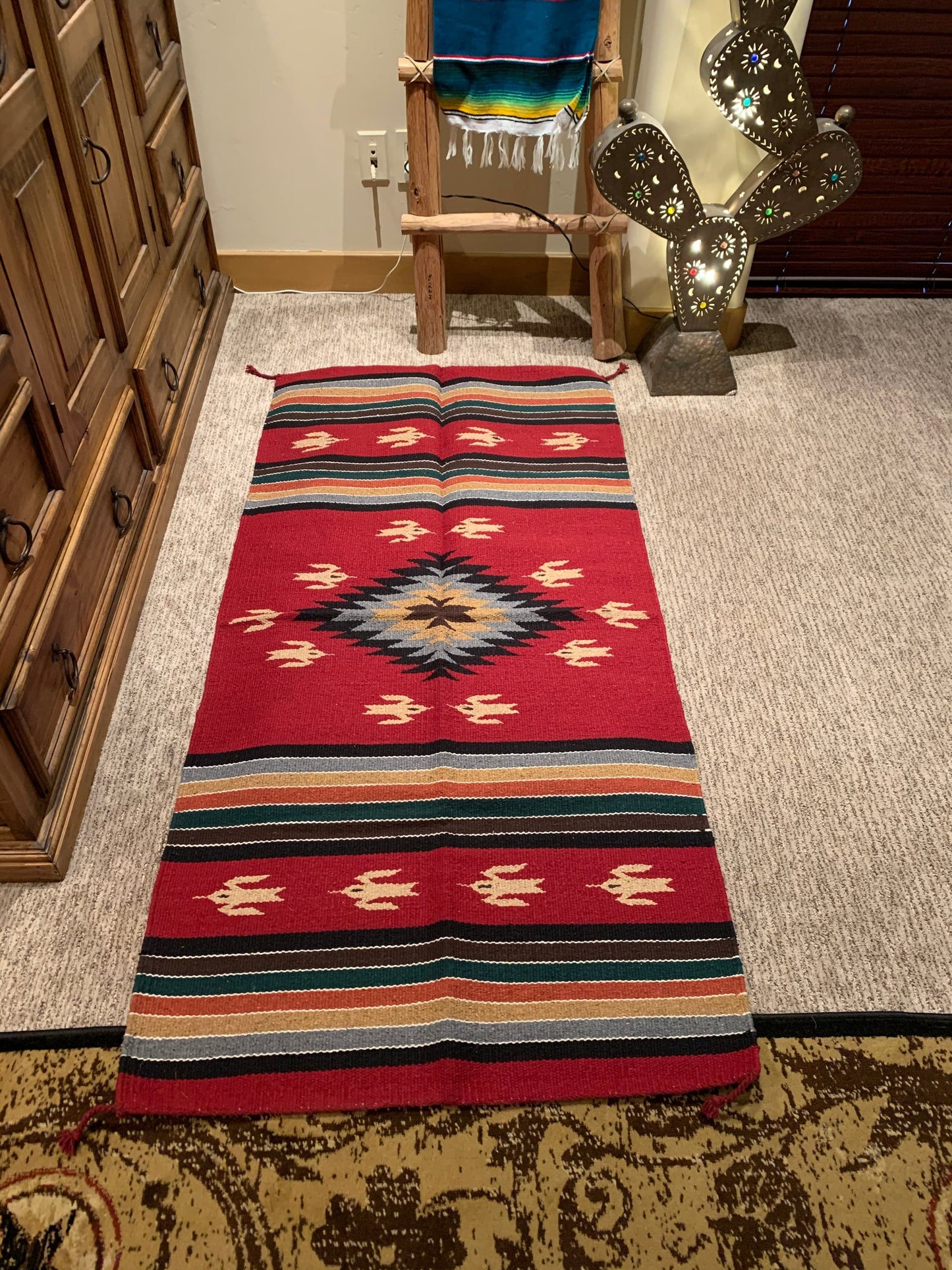 Large Azteca rug   Burgundy
