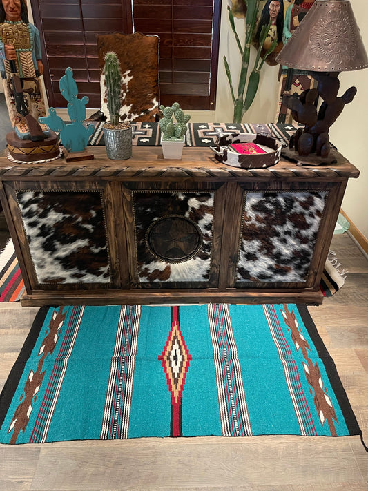 Large Southwestern Azteca rug     64”-32”