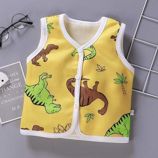 Boy's Clothing yellow / 24M Cartoon Clothes Velvet Cotton Vest