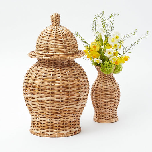 Natural Rattan Ginger Jar