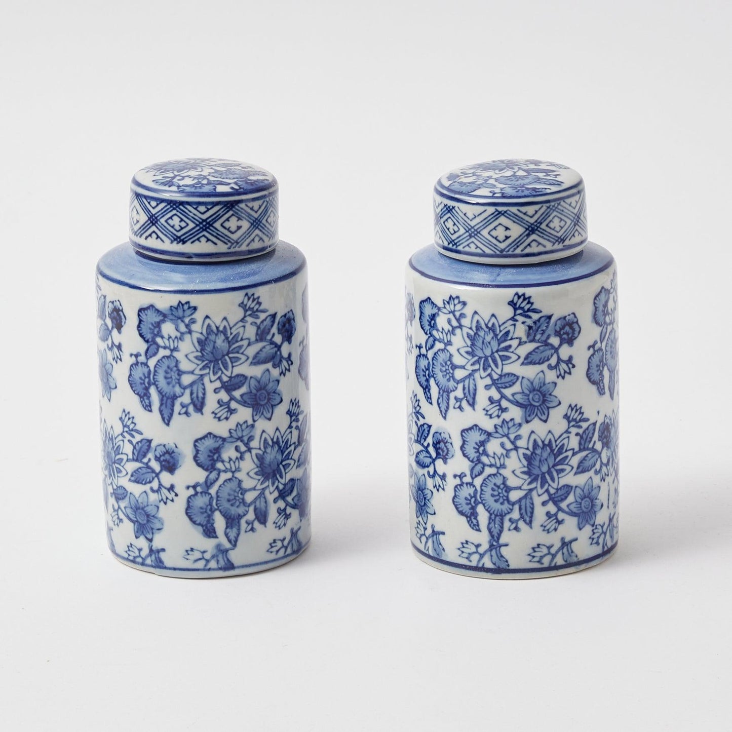 Round Chinoiserie Ginger Jars (Pair)