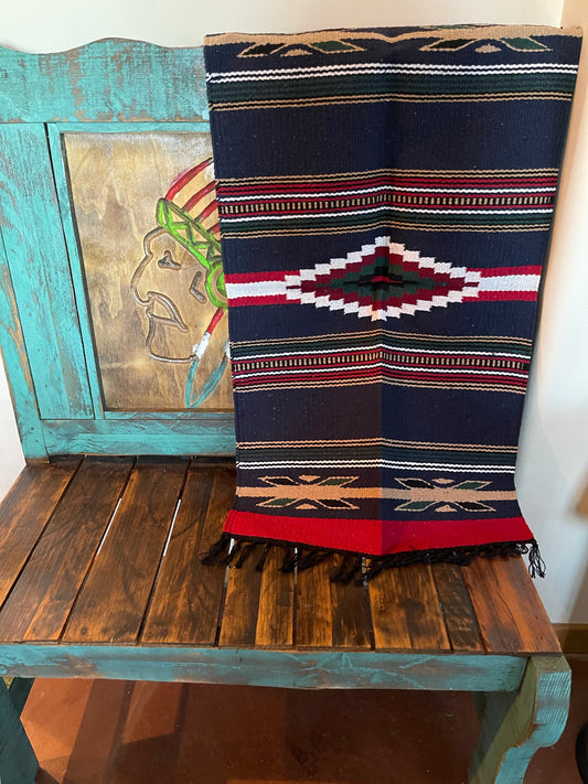 Southwest Azteca accent rug  40”-20” Navy