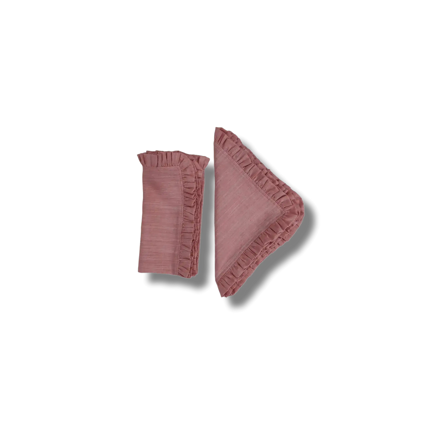 Square Linen Ruffle Napkins