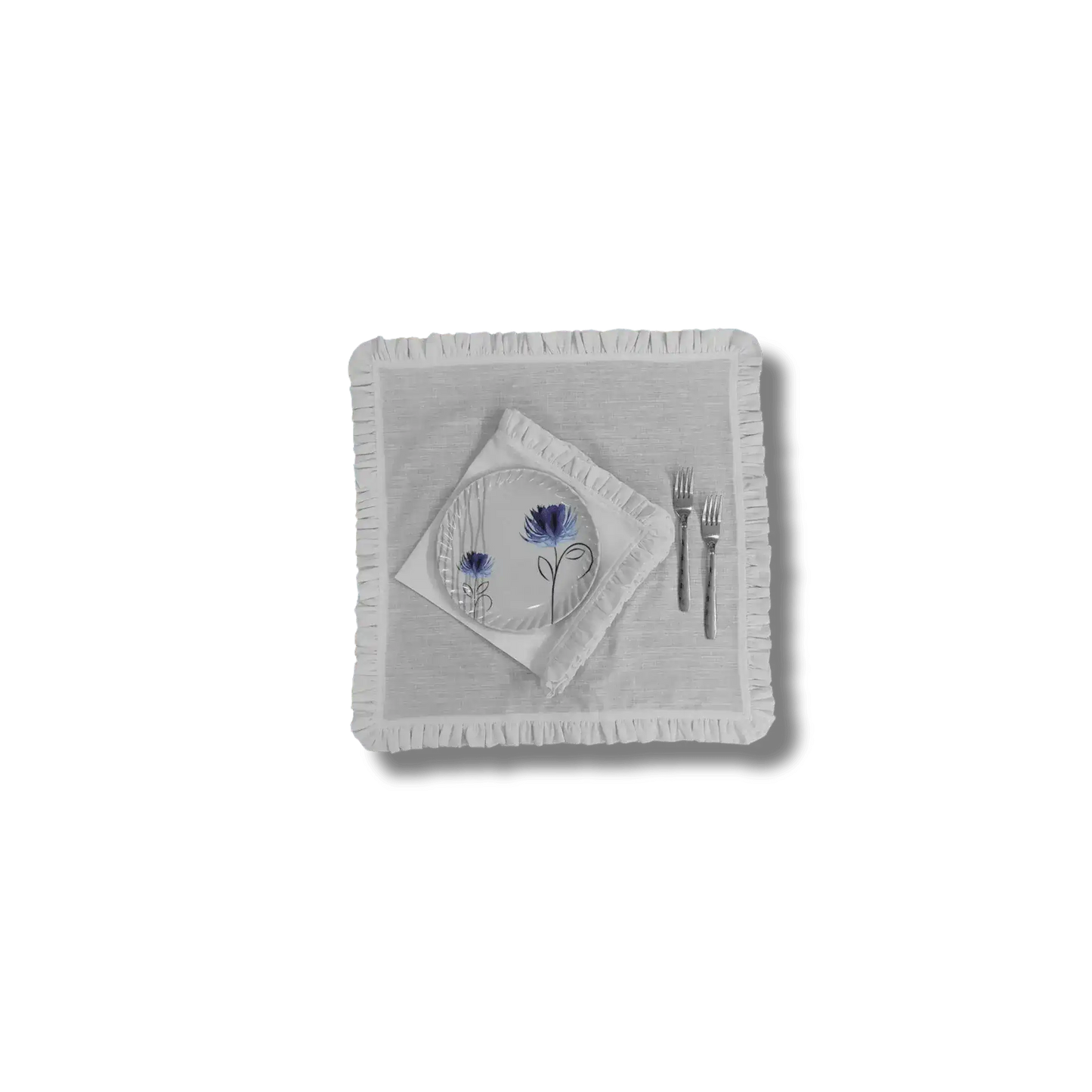 Square Linen Ruffle Napkins